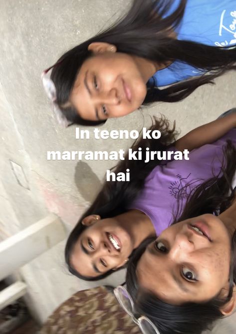 Bff Funny Captions, Desi Friends Captions, Trio Captions For Instagram Funny, Caption For 3 Best Friends, Trio Instagram Story, Funny Captions For Best Friends, Trio Captions, Funny Captions For Friends, Trio Captions For Instagram