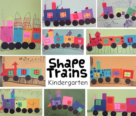 3 Fun and Easy Kindergarten Art Lessons – Art is Basic | An Elementary Art Blog Easy Kindergarten Art, Kindergarden Art, Shapes Lessons, Shapes Kindergarten, Kindergarten Art Lessons, Kindergarten Projects, Elementary School Art, Kindergarten Art Projects, Kindergarten Lessons