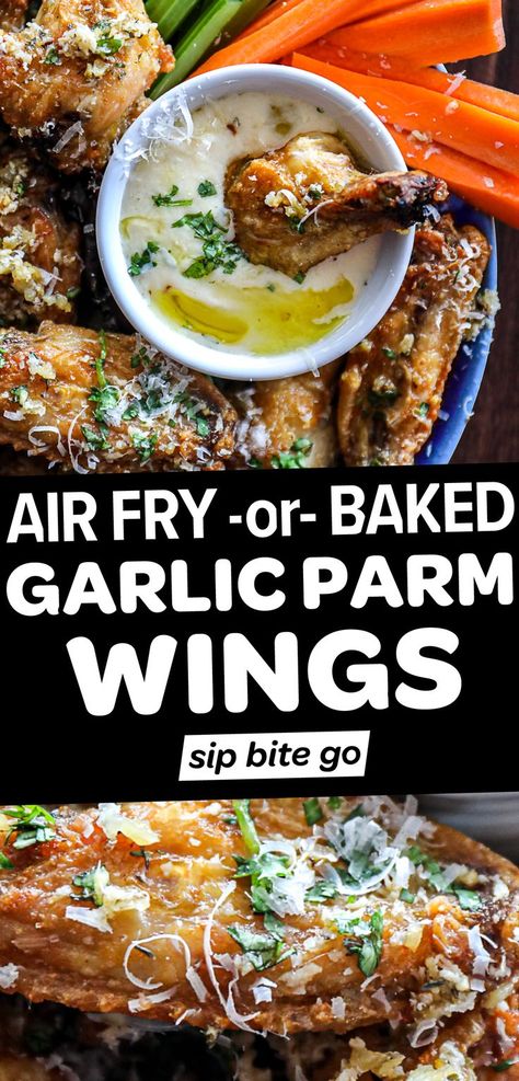 Garlic Parmesan Chicken Wings Chicken Wings Air Fryer, Wings Air Fryer, Dry Rub Chicken Wings, Baked Garlic Parmesan Chicken, Garlic Wings, Cooking Chicken Wings, Parmesan Wings, Garlic Parmesan Wings, Garlic Chicken Wings