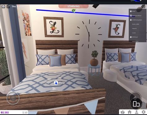 Small Room Bloxburg Ideas, 2 Person Bedroom Bloxburg, Bloxburg Bedroom 2 Beds, Bloxburg Small Area Ideas, Small Family Bloxburg House, Bloxburg Single Bedroom Ideas, Bloxburg Shared Bedroom Ideas, Bloxburg House Room Ideas Bedroom, 2x3 Bedroom Ideas Bloxburg