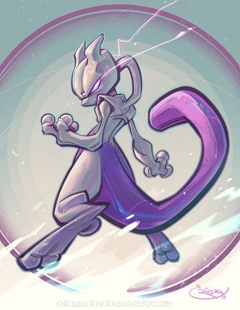 Enrique Rivera: Mewtwo Pokemon Mewtwo, Pokémon Art, Pokemon Stuff, Catch Em All, Super Smash Bros, Smash Bros, Pokemon Art, Pokemon Go, Digimon