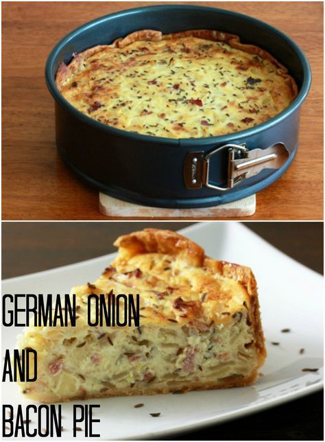 German Meat Salad Recipes, Egg Quiche, Bacon Pie, German Food Authentic, German Cooking, Savory Tarts, Savoury Pies, German Foods, Savory Pies