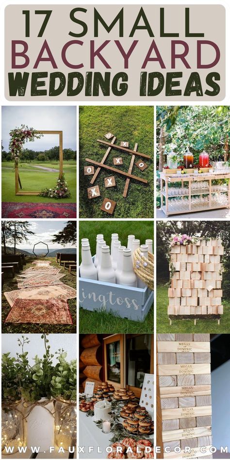 17 Small Yard Wedding ceremony Concepts For An Intimate Gathering Check more at https://howcandothis.com/weddingideas/17-small-yard-wedding-ceremony-concepts-for-an-intimate-gathering/ Wedding Ideas For Outdoors, Front Yard Wedding Decorations, Country Backyard Wedding Ideas, Small Evening Wedding Ideas, Low Key Garden Wedding, Micro Wedding Fall, Small Micro Wedding Ideas, Cheap Outside Wedding Ideas, Backyard Vow Renewal Ideas Simple