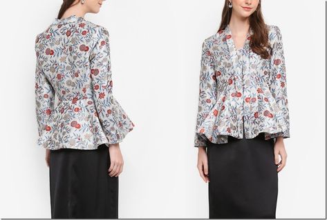 Gaun Peplum, Baju Kurung Moden Style, Kebaya Peplum, Kebaya Style, Baju Peplum, Atasan Brukat, Malaysia Fashion, Batik Blouse, Baju Kurung Moden