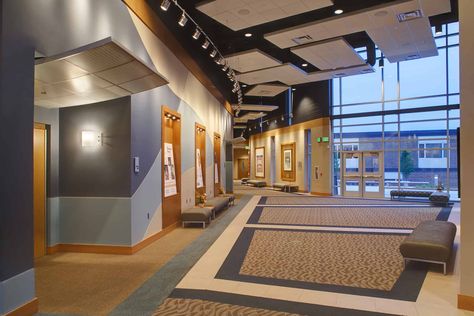 Conference Hall, School Interior, Futuristic Interior, School Building, Boarding School, School Architecture, Building Design, School Design, Entrance