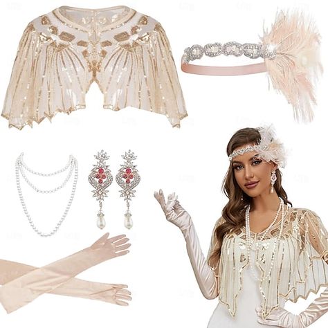 Great Gatsby Outfit, Gatsby Design, Gatsby Party Outfit, Flapper Girls, Gatsby Look, Flapper Accessories, 1920s Jewelry, Vintage Ball Gowns, 1920s Outfits