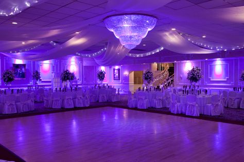 Purple Prom Theme, Sweet Sixteen Venues, Purple Quinceanera Ideas, Sweet 16 Venues, Purple Quinceanera Theme, Quinceanera Venue, Prom Party Ideas, Sweet 16 Party Planning, Purple Sweet 16