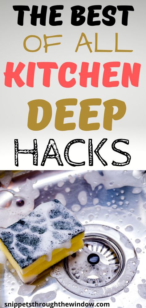 Kitchen Deep Clean, Deep Cleaning Kitchen, Deep Clean Kitchen, Clean Kitchen Counter, Kitchen Hacks Diy, Housekeeping Hacks, Clean Hacks, Kitchen Life Hacks, Cleaning Your House