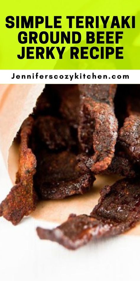 Do you want to make a teriyaki ground beef jerky recipe? Then check out this simple tutorial! You will certainly learn from this. #jerky #meatrecipe #beefrecipe #meatappetizers #jerkyrecipe Beef Jerky Seasoning, Ground Beef Jerky Recipe, Ground Beef Jerky, Beef Jerky Recipe Dehydrator, Homemade Beef Jerky Recipe, Jerky Recipes Dehydrator, Venison Jerky Recipe, Homemade Ground Beef, Jerkey Recipes