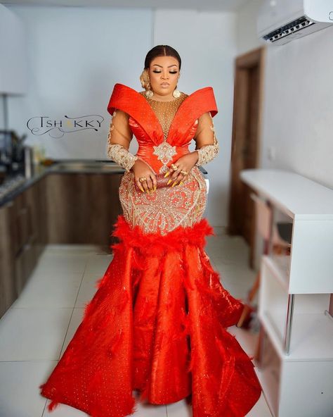 Wedding Flow, Wedding Booth, Modest Plus Size, Plus Size Mermaid, Evening Dress Beaded, Nigerian Lace Styles Dress, African Wedding Attire, African Bride, African Fabric Dress