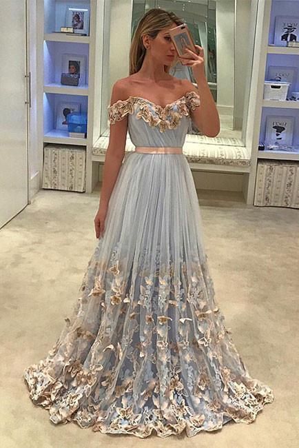 Blue Tulle Prom Dress, Tulle Lights, Light Blue Prom Dress, Evening Dress Long, Lace Evening Gowns, Tulle Evening Dress, Blue Tulle, Current Fashion, فستان سهرة