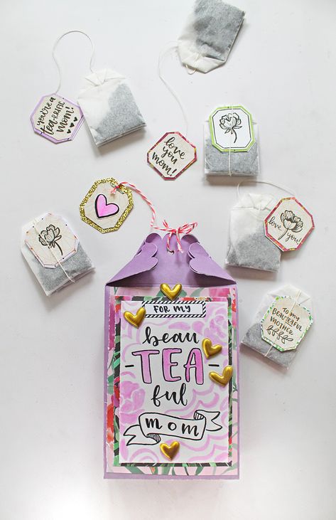 Diy Tea Bags, Mothersday Gifts Diy, Creative Mother's Day Gifts, Diy Gifts For Mothers, Homemade Mothers Day Gifts, Gift Bags Diy, Diy Gifts For Mom, Tea Diy, Diy Gifts For Kids