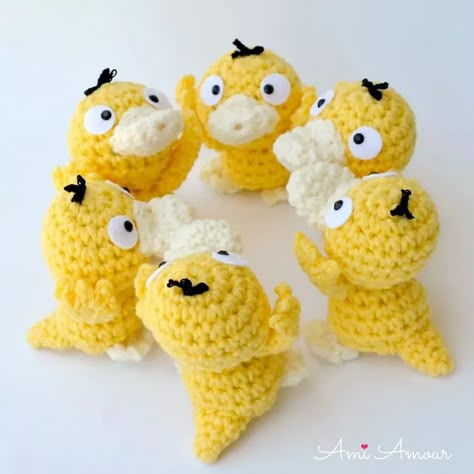 Crochet Pattern Pokemon Free, Free Pokemon Amigurumi Patterns, Crochet Mudkip Pattern Free, Crochet Psyduck Pattern Free, Crochet Pokeball Pattern Free, Mini Pokemon Crochet Patterns Free, Pokemon Free Crochet Patterns, Free Crochet Pokemon Patterns, Pikachu Amigurumi Free Pattern