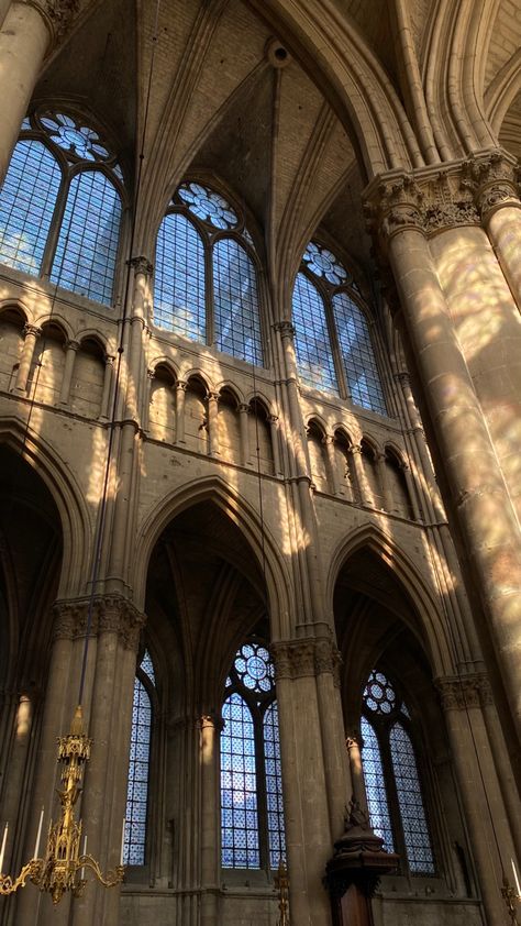 Gothic Cathedral Interior, Notre Dame Cathedral Aesthetic, Gothic Cathedral Aesthetic, Gothic Church Interior, Fantasy Cathedral, Gothic Architecture Aesthetic, Cathedral Aesthetic, Goth Architecture, Beautiful Cathedrals