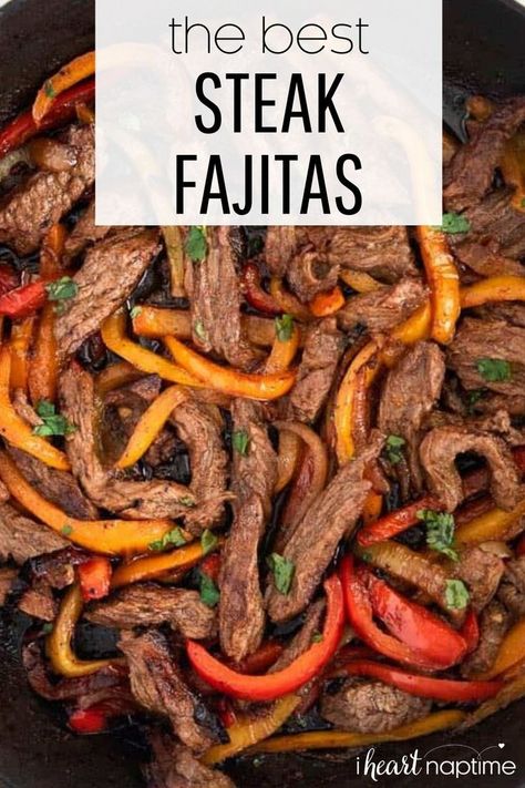 One Pan Fajitas, Diethood Recipes, Best Steak Fajitas, Beef Fajita Marinade, Sheet Pan Steak Fajitas, Steak Fajita Marinade, Beef Fajita Recipe, Steak Fajitas Recipe, Sheet Pan Steak