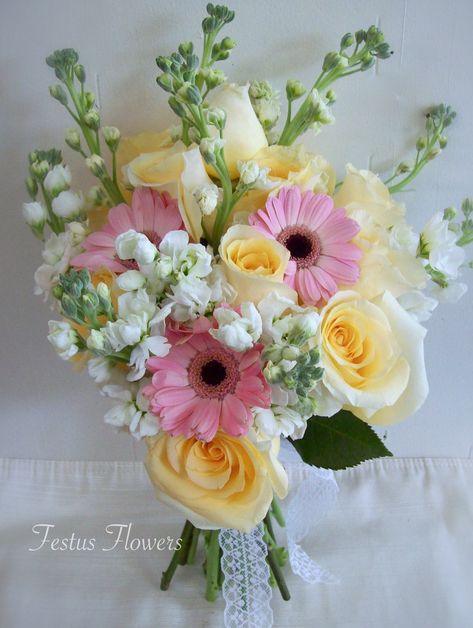 Pink Yellow Weddings, Yellow Flowers Bouquet, Gerbera Daisy Bouquet, Prom Flowers Bouquet, Gerbera Bouquet, Yellow Flower Arrangements, Yellow Weddings, Homecoming Flowers, Prom Bouquet