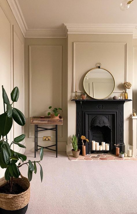 With its soft touch and luxurious feel, this shade by Dulux Heritage is Raw Cashmere by name AND by nature. 📸: @_itstartedwithacushion Dulux Heritage Colours, Painting Essentials, Heritage Paint Colours, Neutral Living Room Ideas, Heritage Paint, Lounge Room Styling, Living Room Panelling, Paint Wallpaper, Victorian Living Room