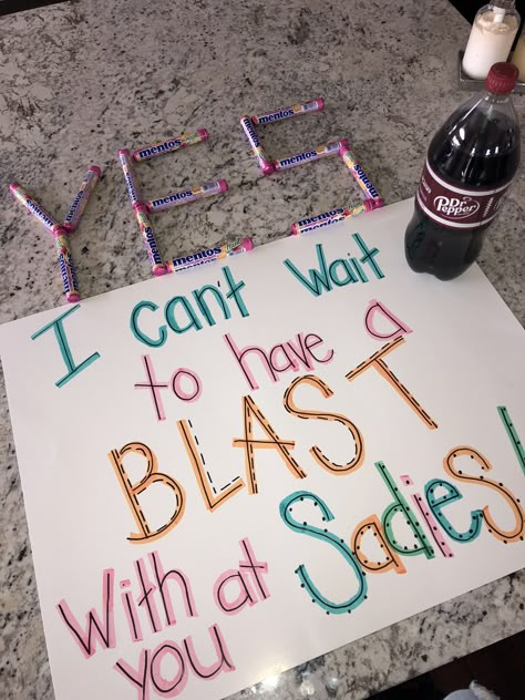 How To Say Yes To Sadies Dance, Yes To Sadies Dance, Answer Back To Hoco, Posters For School Dances, Dance Poster Answer Ideas, Homecoming Reply Posters, Responding To Hoco Posters, Cute Ways To Respond To Prom, Prom Yes Response Ideas