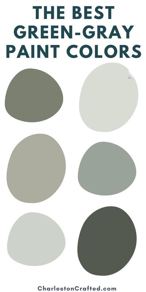 the best gray green paint colors for every home Green Gray Paint Colors, Green Gray Paint, Sage Palette, Green Exterior Paints, Green Scrapbook, Olive Green Paints, Sage Green Paint Color, Sherwin Williams Green, Green Widget