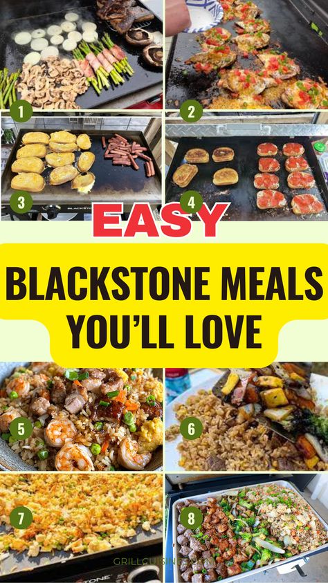 If you're new to Blackstone cooking and aren't sure where to start, try our best Blackstone griddle recipes! we have shared Blackstone Grill Recipes for Beginners. Loco Grill Recipes, Meals To Make On The Blackstone, Outside Cooking Recipes, Dinner Recipes Griddle, What To Cook On Blackstone Grill, Sides To Make On Blackstone, Black Stone Party Food, Recipes To Make On Blackstone, Griddle Meat Recipes