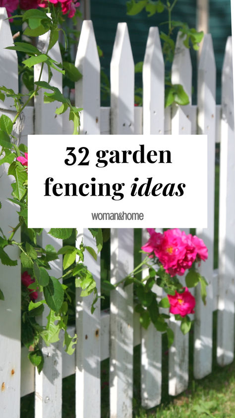 Looking to renovate your garden this year? Why not try out one of these 32 inventive garden fence ideas? Front Picket Fence Ideas, Picket Fence Flowers, Cottage Fencing Ideas, White Picket Fence With Flowers, Cottage Garden Picket Fence, Cottage Garden Fencing Ideas, Picket Fencing Ideas, Diy Picket Fence Ideas, Picket Fence Garden Ideas