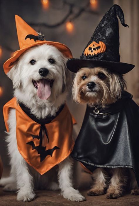 Dog Clothes Halloween, Pets In Halloween Costumes, Dogs Trick Or Treating, Dogs Costumes Halloween, Cute Halloween Dog Costumes, Pets In Costumes, Halloween Dogs Art, Dog In Halloween Costume, Halloween Pet Costumes Dogs