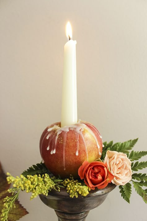 Fall Decor, Fall Centerpiece, Fall Decorating, Apple Centerpiece, Harvest Centerpiece, Fall Candle Decor September Decor, Apple Centerpieces, Apple Party, Apple Wedding, Apple Decorations, Apple Candles, Fall Floral Arrangements, Fall Tablescapes, Fall Wedding Decorations