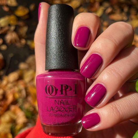 Opi Feeling Berry Glam, California Raspberry Opi Gel, Deep Raspberry Nails, Magenta Dip Nails, Summer Berry Nails, Opi Feelin Berry Glam, Opi Fuschia Nail Polish, Opi Raspberry Color, Fall Pink Nails 2023