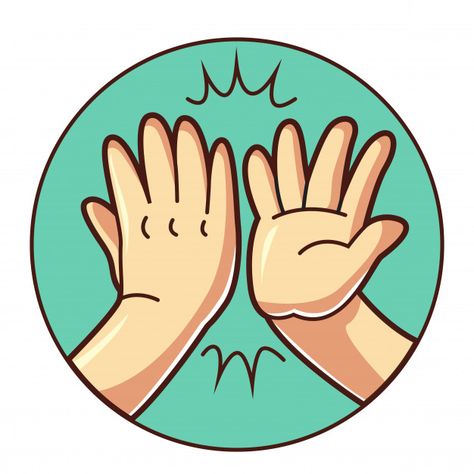 High five hand Premium Vector | Free Vector #Freepik #vector #freebackground #freepeople #freedesign #freeicon Peraturan Kelas, Greeting Sign, Hand Clipart, Aktiviti Kanak-kanak, Hi Five, Aktivitas Montessori, Kids Classroom, Classroom Rules, Class Decoration