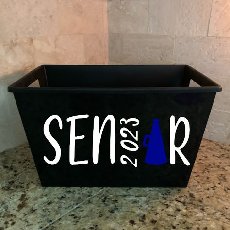 Senior Gift Cheerleading, Senior Cheer Gift Baskets, Senior Night Baskets Cheer, Senior Cheer Basket Ideas, Senior Cheerleader Gifts, Cheerleader Senior Night Gifts, Cheer Senior Night Gifts Baskets, Senior Night Ideas Cheerleading, Senior Cheer Gifts Ideas