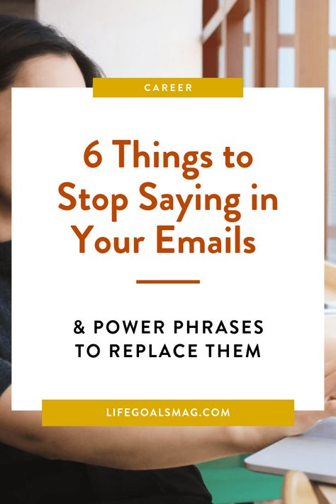 What to stop saying in your emails and power words to replace them. Email etiquette is important in having your boss and coworkers taking you seriously as a young professional. Write Emails Like A Boss, How To Respond To Emails Like A Boss, Professional Apology Email, Work Email Responses, How To Email Like A Boss, Email Responses Like A Boss, Email Like A Professional, Professional Email Responses, Work Email Etiquette