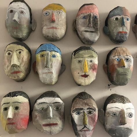 Shrines Art, Paper Mache Mask, Mexican Mask, Ceramic Mask, Kunst Inspiration, Concrete Art, Masks Art, Year 3, Contemporary Sculpture