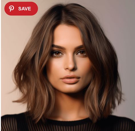 Chic Brunette Haircut, Brunette Haircut Ideas Layers, Lightly Layered Hair Shoulder Length, Ghost Layers Haircut Short, Shaggy Bob Hairstyles Medium Length, 2024 Long Bob Haircuts, Lob Haircut 2024, Colar Bone Hair Length Haircuts, Long Bob For Thick Hair