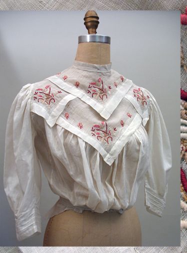 Fresh Vintage: August 2 - 8, 2012 | Vintage Fashion Guild Forums 1900s Blouse, Edwardian Inspired Fashion, 1914 Fashion, Edwardian Blouse, Birds And Butterflies, 1900s Fashion, Edwardian Dress, 20th Century Fashion, Vintage Napkins