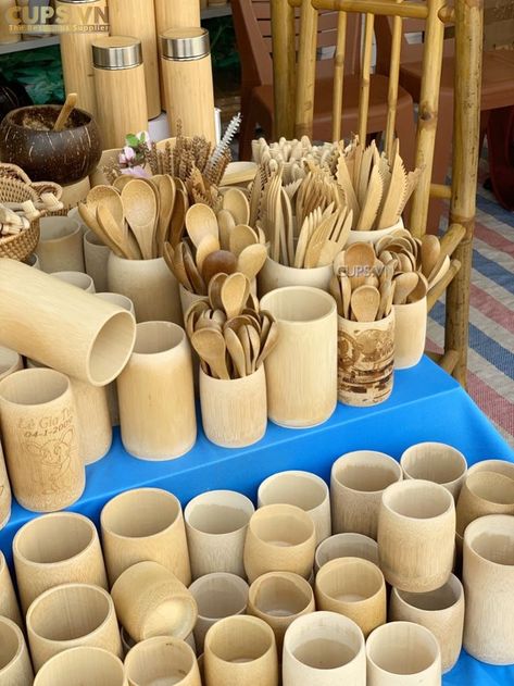 Bamboo Fountain, Wooden Lamps Design, Bamboo Cutlery, Bamboo Cups, Eco Products, Bamboo Products, Bamboo Decor, Bamboo Art, Gadgets Kitchen Cooking