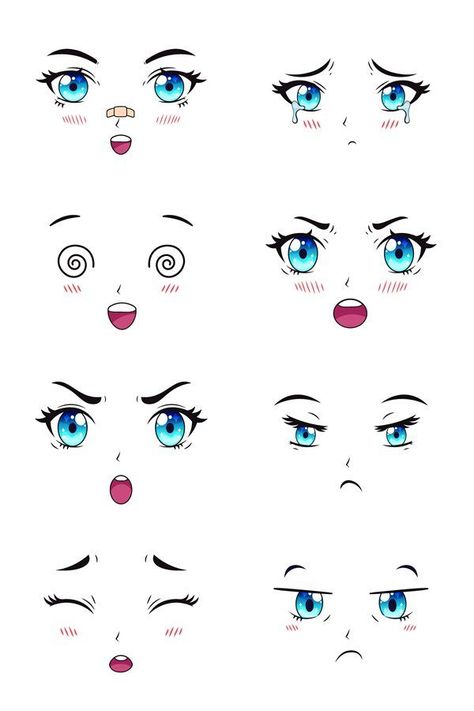 Chibi Nose, Anime Characters Eyes, Anime Face Expressions, Expression Character, Manga Mouth, Cartoon Noses, Expression Cartoon, Chibi Eyes, Easy Disney Drawings