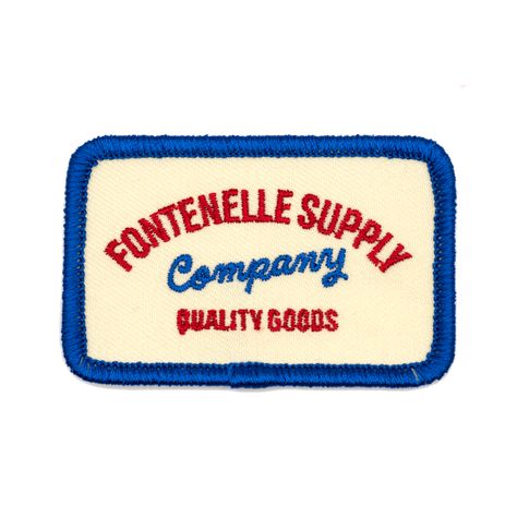 Individual Fontenelle patches! Sew 'em on stuff. Features Embroidered patches No backing Merrowed edges Fontenelle branded Vintage Clothing Tags, Patch Design Ideas, Sewing Branding, Patches On Jacket, Vintage Badge Logo, Patches Ideas, Minimal Shirt Design, Retro Patch, Beer Wall