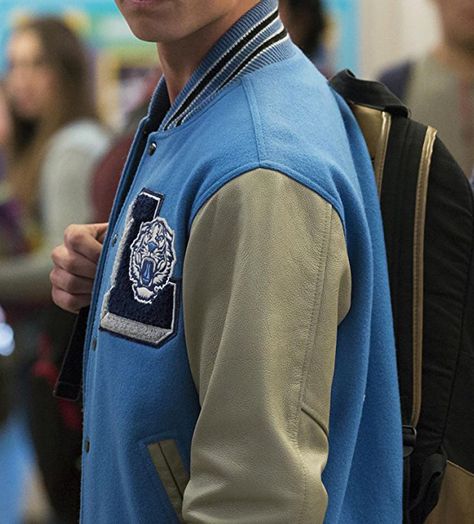 13 Reasons Why Liberty High Varsity Jacket – Fit Jackets 13 Reasons Why Bryce, Justin Prentice, Bryce Walker, 13 Reasons Why Netflix, 13 Reasons Why Reasons, Justin Foley, Black Motorcycle Jacket, Thirteen Reasons Why, Are You Not Entertained