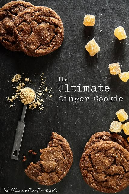 Triple Ginger Cookies Recipe, Ginger Crinkles, Ginger Cookie Recipe, Spicy Ginger Cookies, Chewy Ginger Cookies, Ginger Cookie Recipes, Ultimate Cookies, Ginger Biscuits, Ginger Molasses Cookies