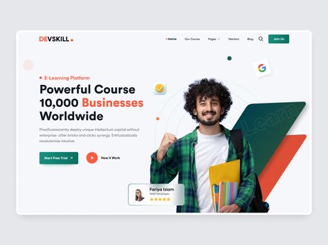 Elearning Design Inspiration, Learning Website Design, Ui Ux Design Course, Login Page Design, Web Development Website, Ux Design Course, Elearning Design, Ppt Template Design, Learning Web