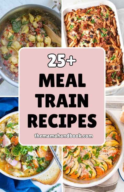 These meal train recipes are perfect for families and new moms. They’re healthy and easy to prepare, making them great meal train dinner ideas. Whether you're preparing new mom meals or looking for meal train ideas, these take a meal options are ideal for a dinner train or drop off meals. The best meal for meal train options for busy times! Drop Off Meals, Meal Train Ideas Dinners, Meal Train Ideas, New Mom Meals, Meal Train, Mom Meals, Take A Meal, Dinner Train, Meal Options