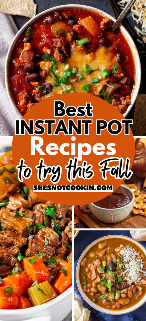 Best instant pot recipes photo collage with text overlay. Good Instapot Recipes, Rainy Day Instant Pot Recipes, Amazing Instant Pot Recipes, Instant Pot Hearty Soup Recipes, Instant Pot Hearty Meals, Healthy Instant Pot Recipes Beef, Instant Pot Fall Dinner Recipes, Cheap And Easy Instant Pot Meals, Instapot Comfort Food