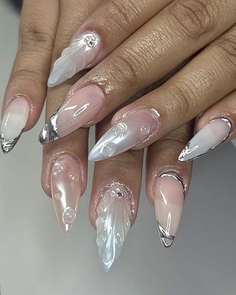 Designs For Short Nails, Nails Summer Nails, 2024 Nails, Edgy Nails, Simple Gel Nails, Mermaid Nails, Classy Acrylic Nails, Pretty Gel Nails, Really Cute Nails