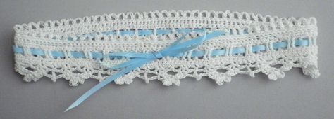 Crochet Bridal Garter Free Pattern, Crochet Leg Garter, Crochet Garter Belt, Garter Belt Pattern, Crochet Garter, Wedding Garter Diy, Wedding Crochet Patterns, Small Crochet Gifts, Wedding Crochet