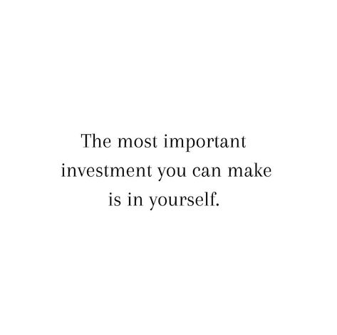 Invest in yourself ❤️ Invest In Yourself Quotes, Investing In Yourself, Yourself Quotes, Invest In Yourself, Be Yourself Quotes, Vision Board, Quotes, On Instagram, Quick Saves