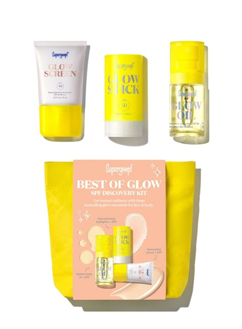 Sunscreen Supergoop, Supergoop Sunscreen, Skincare Kits, Sunscreen Packaging, Sunscreen Makeup, Traditional Makeup, Sunscreen Skincare, Gifts Sets, Sunscreen Stick