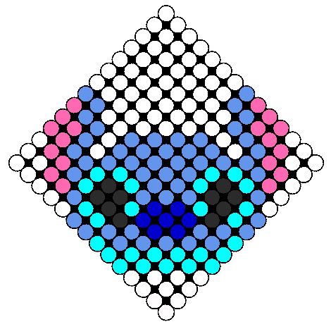 Stitch Head Perler Bead Pattern | Bead Sprites | Characters Fuse Bead Patterns Stitch Head, Easy Perler Bead Patterns, Melty Bead Patterns, Pearl Beads Pattern, Easy Perler Beads Ideas, Art Perle, Fuse Bead Patterns, Pony Bead Patterns, Hama Beads Design