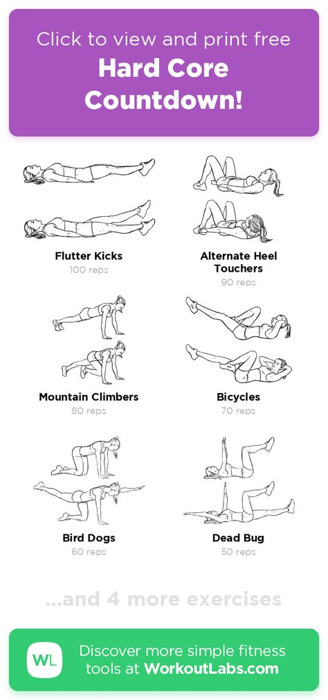 Hardcore Ab Workout, Countdown Workout, Legs Exercise, Great Ab Workouts, Workout Labs, Ab Day, Ab Core Workout, Stitch Hoodie, Leg Day Workouts