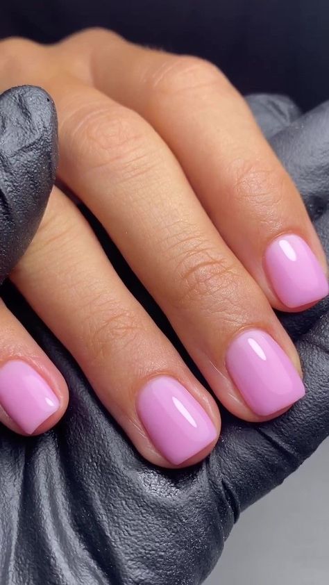 Short Square Natural Pink Nails, Sns Pink Nails Colors, Light Pink Short Almond Nails, Short Clear Pink Nails, Bright Pink Nails Short, Nails June 2024, Healthcare Nails, Short Gel Nails Ideas, Short Pink Acrylic Nails