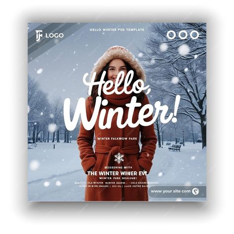 Winter mega sale social media post or banner template | Premium AI-generated vector Winter Social Media Post, Free Business Card Mockup, Hello Winter, Business Card Maker, Flyer Maker, Presentation Template Free, Poster Invitation, Banner Template, Card Maker